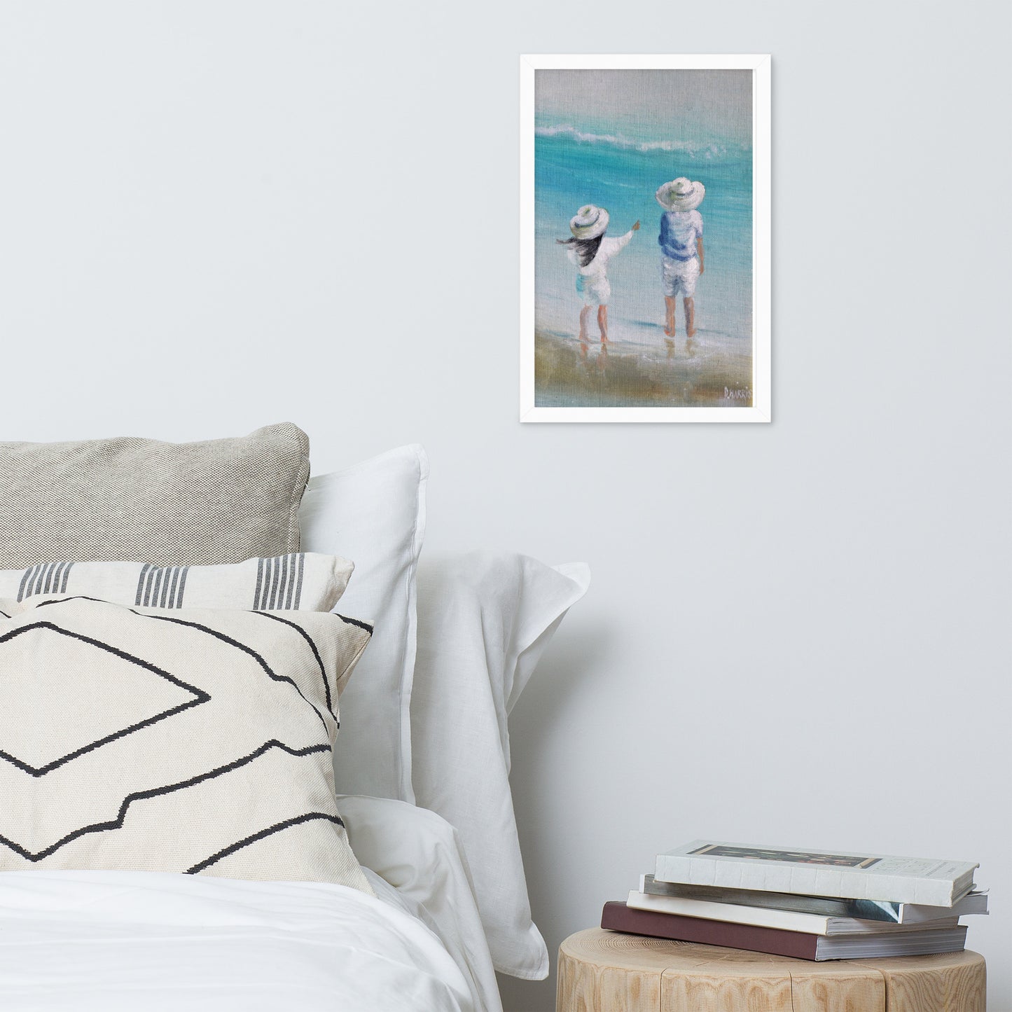 Dodie's Beach Day Framed Poster