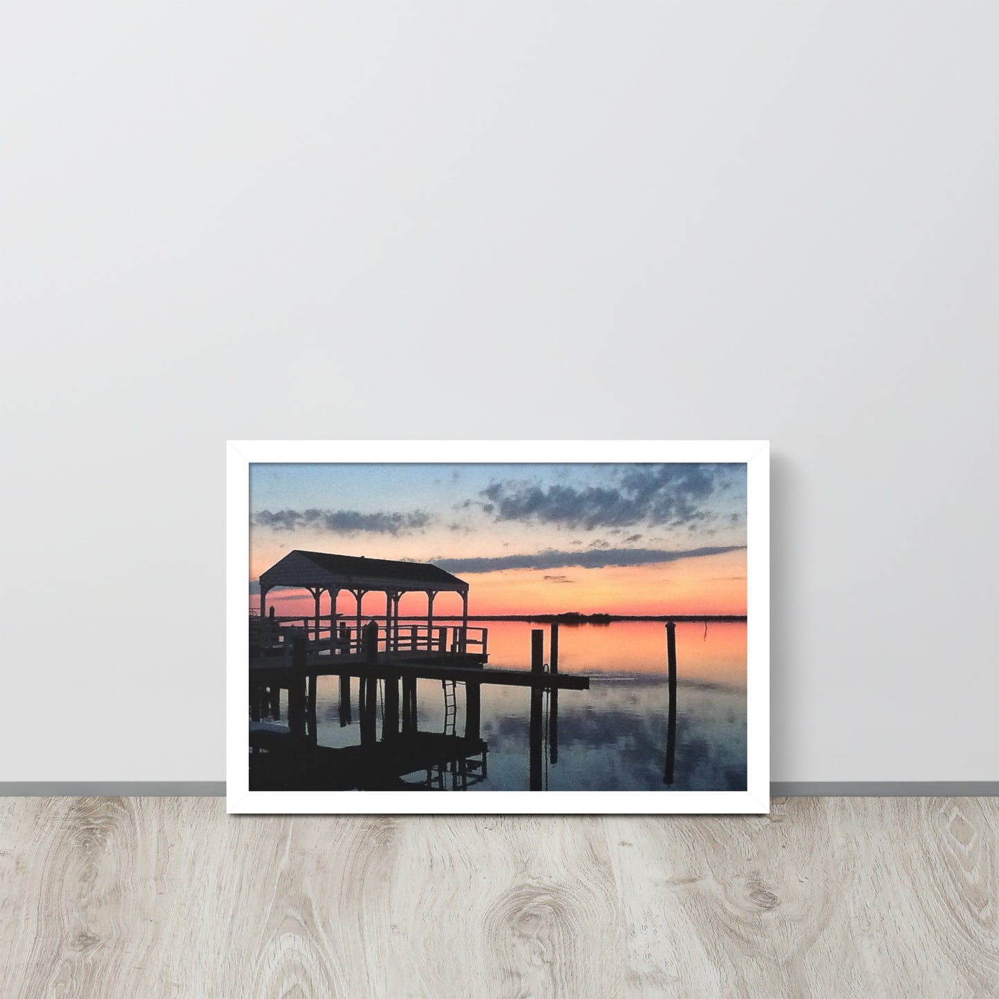 Sunset on Sunset Lake Framed poster