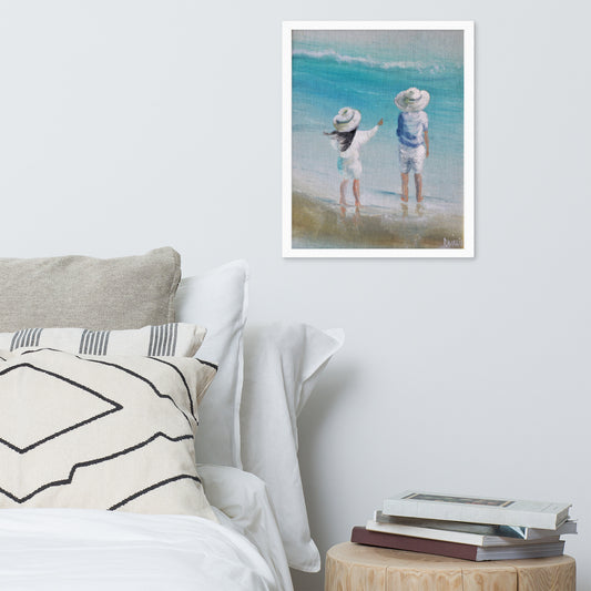 Dodie's Beach Day Framed Poster