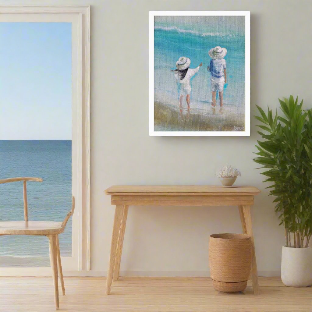 Dodie's Beach Day Framed Poster