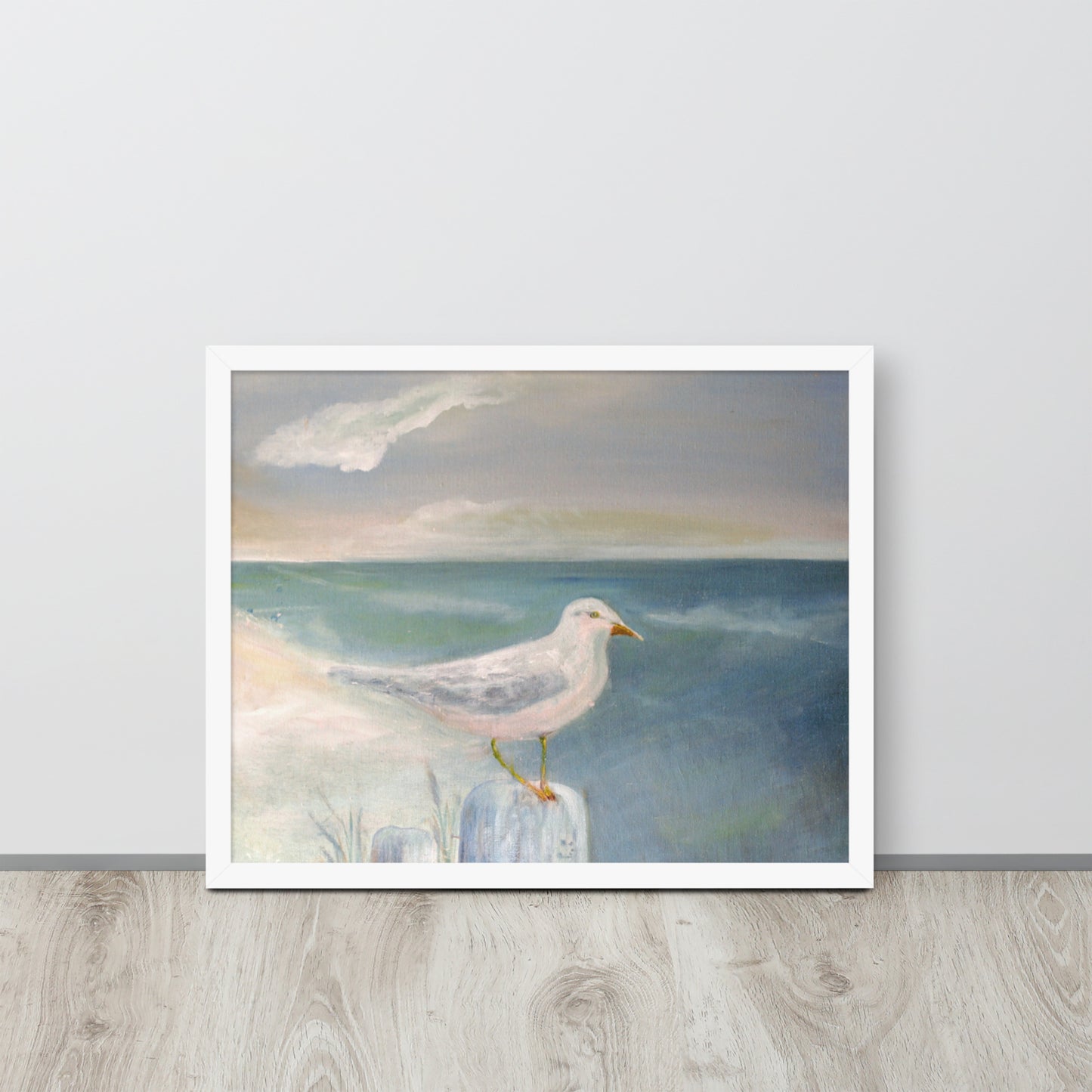 Dodie's Stone Harbor Seagull Framed Poster