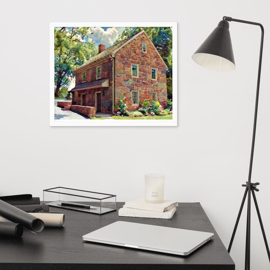 Farm House Scene Framed poster