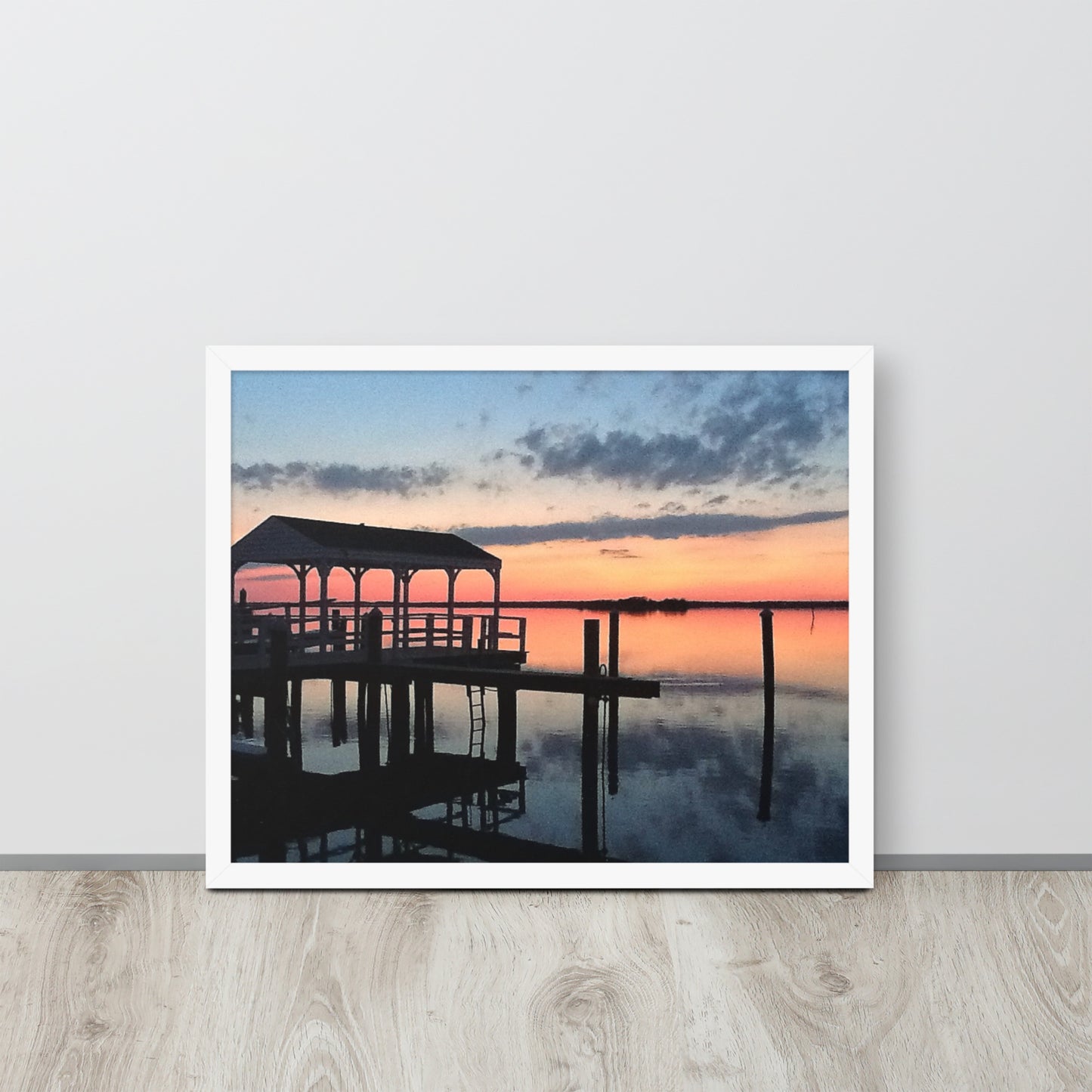 Sunset on Sunset Lake Framed poster