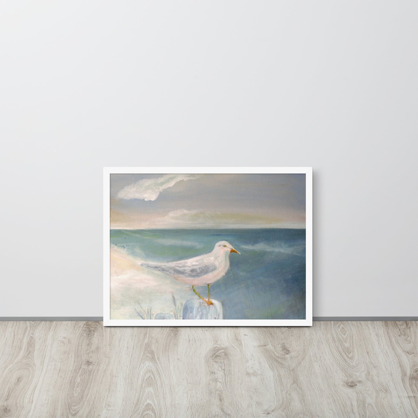 Dodie's Stone Harbor Seagull Framed Poster