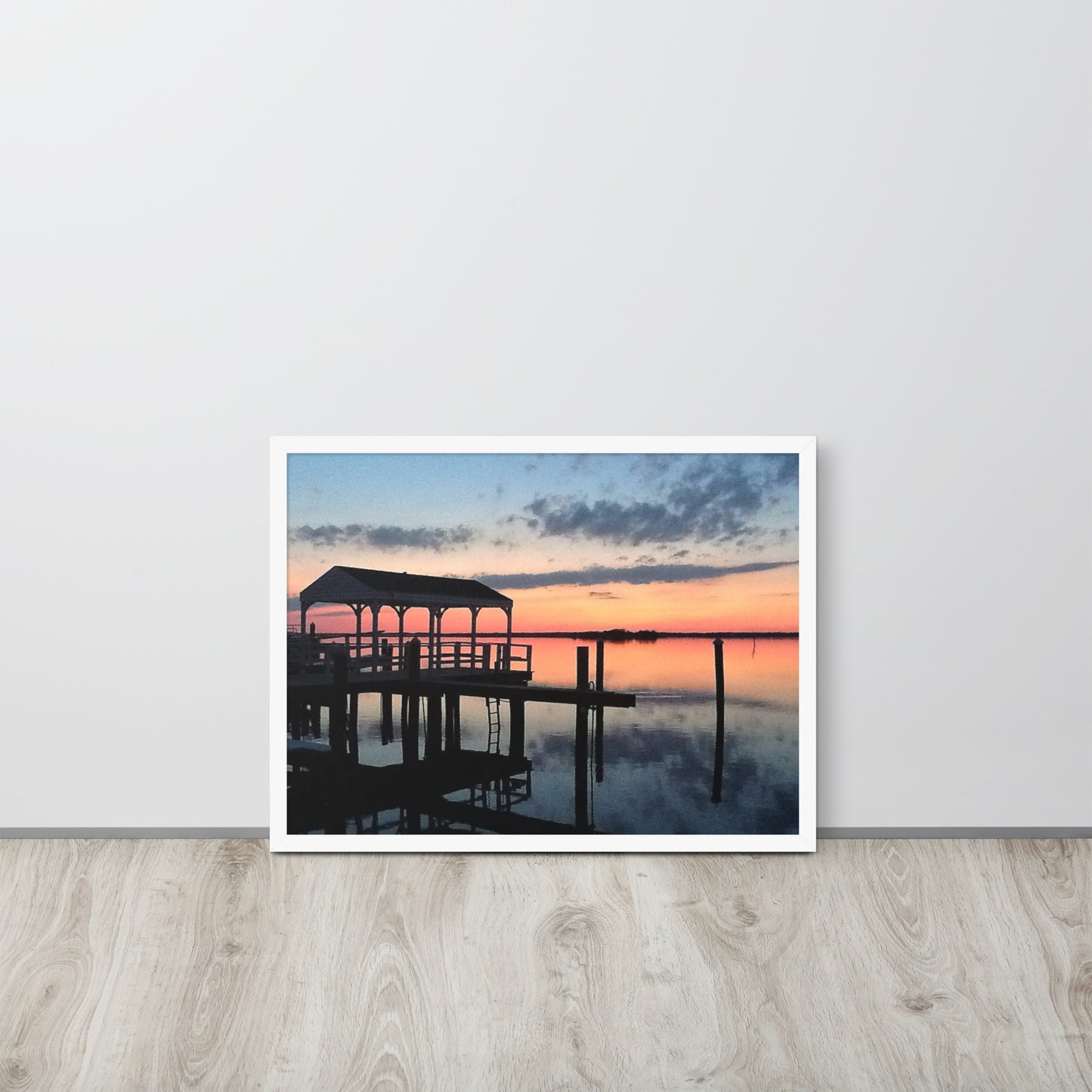 Sunset on Sunset Lake Framed poster