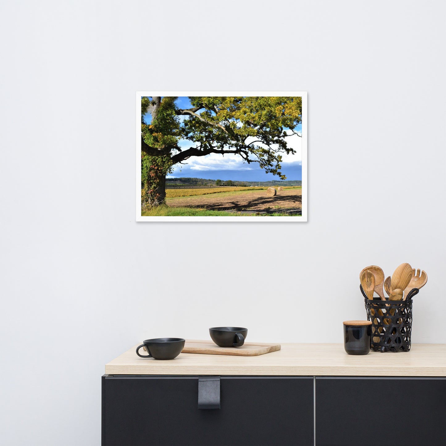 Fall Farm Scene Framed poster