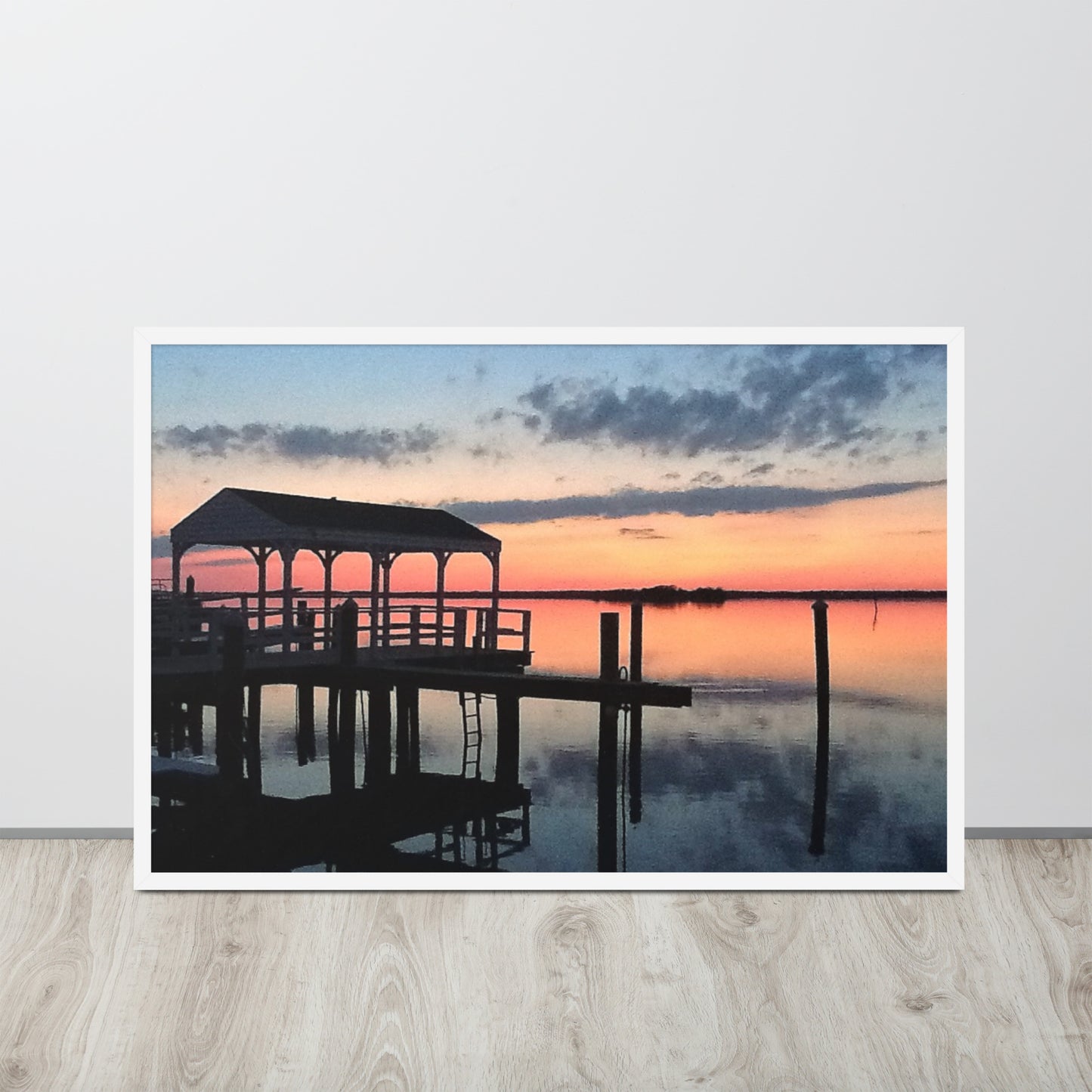 Sunset on Sunset Lake Framed poster