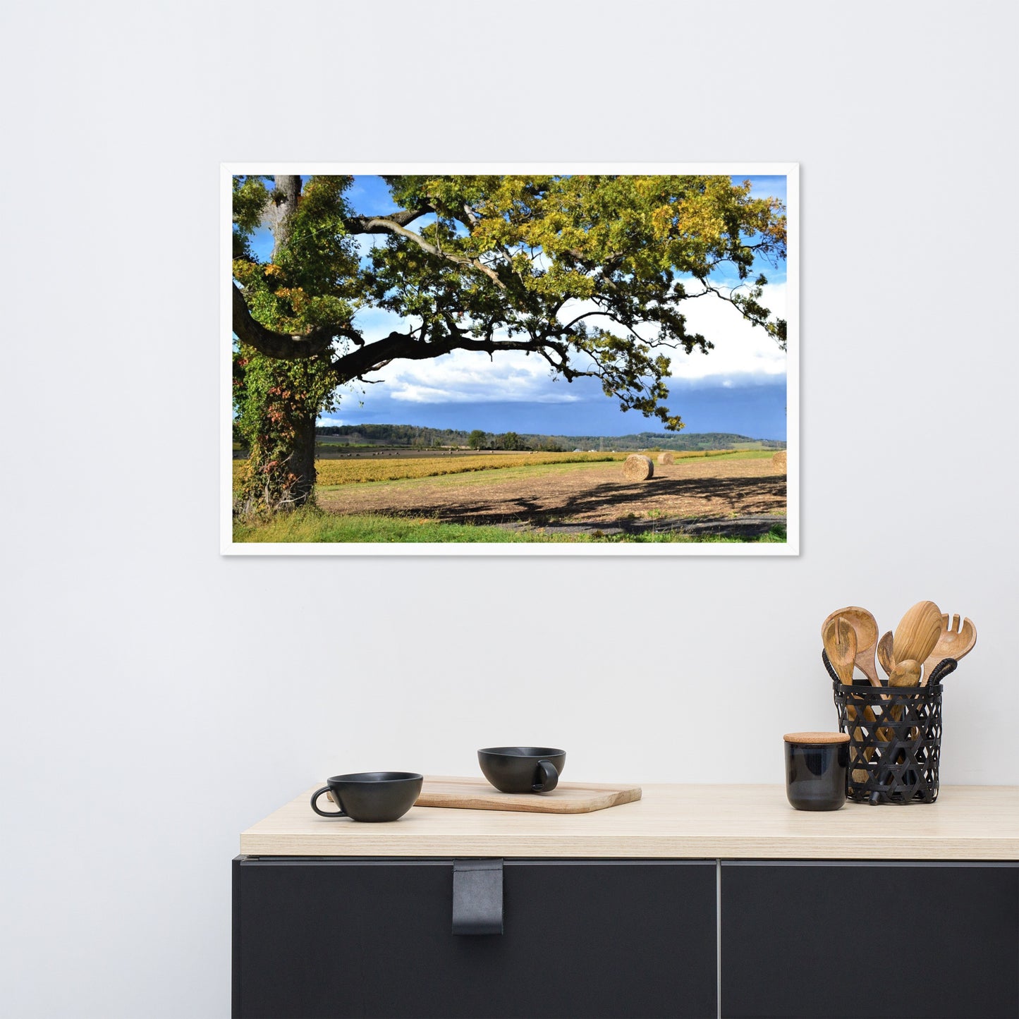 Fall Farm Scene Framed poster