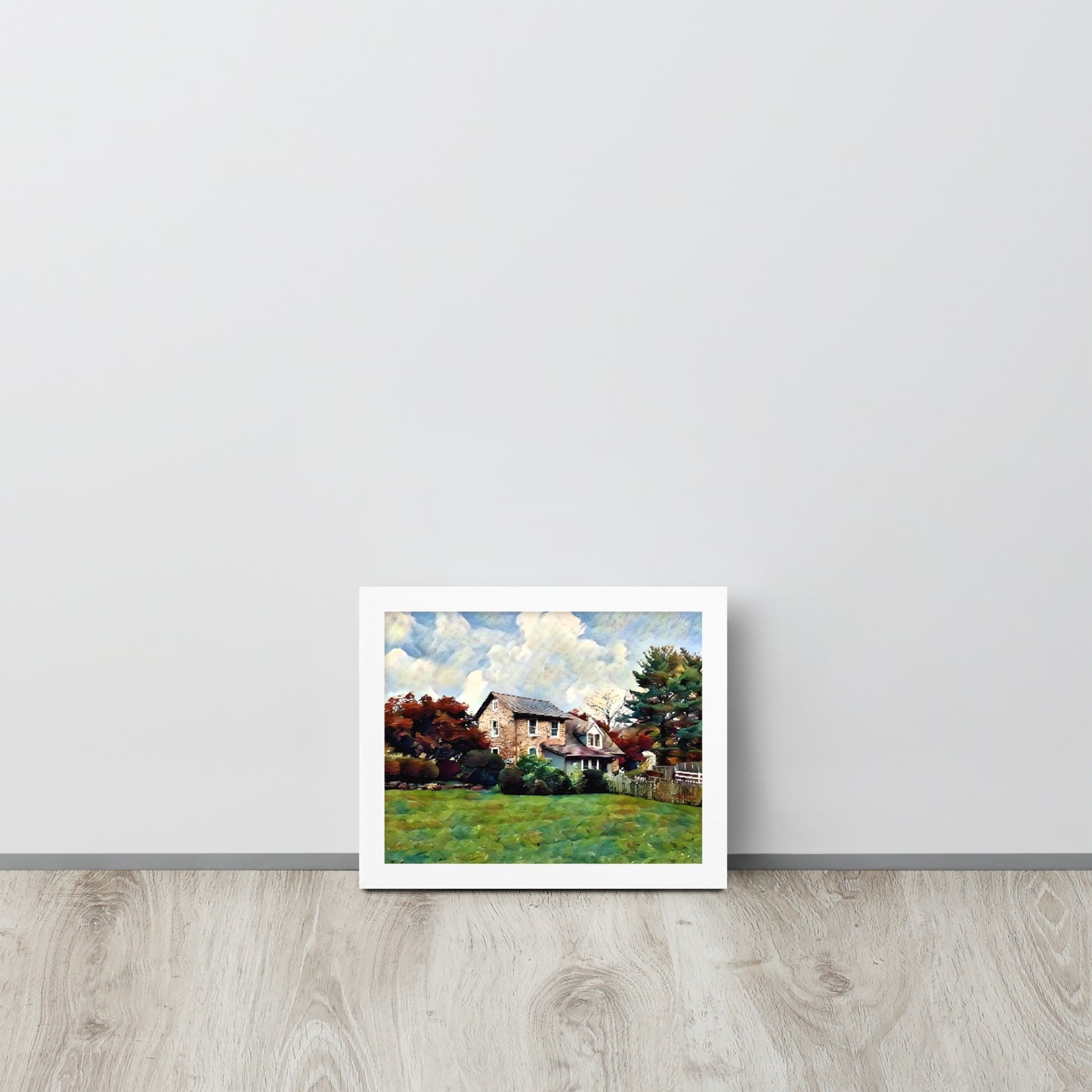 Farm House in Fall Framed Poster