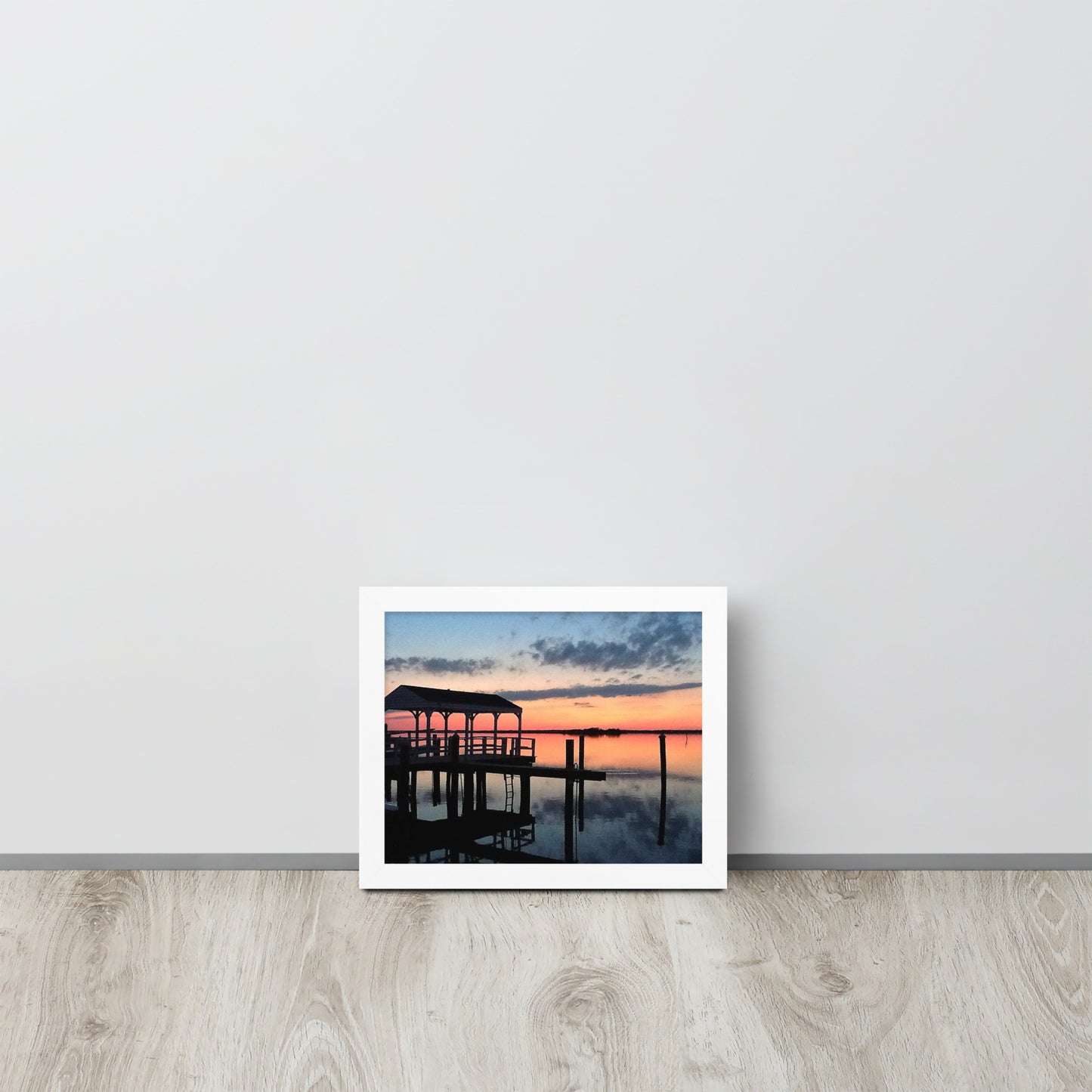 Sunset on Sunset Lake Framed poster