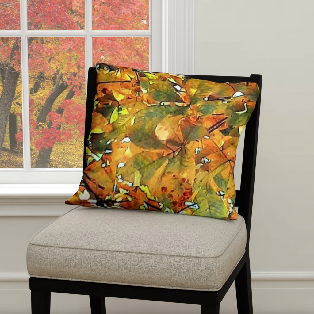 Fall Leaf Accent Pillow