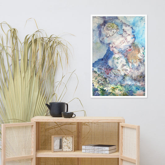 Watercolor Angels Framed Poster