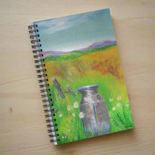 Dodie's Milk Bottle in a Field Note Book