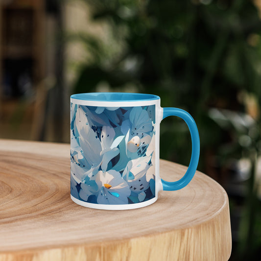 Blue Flower Mug-Color Inside FREE SHIPPING