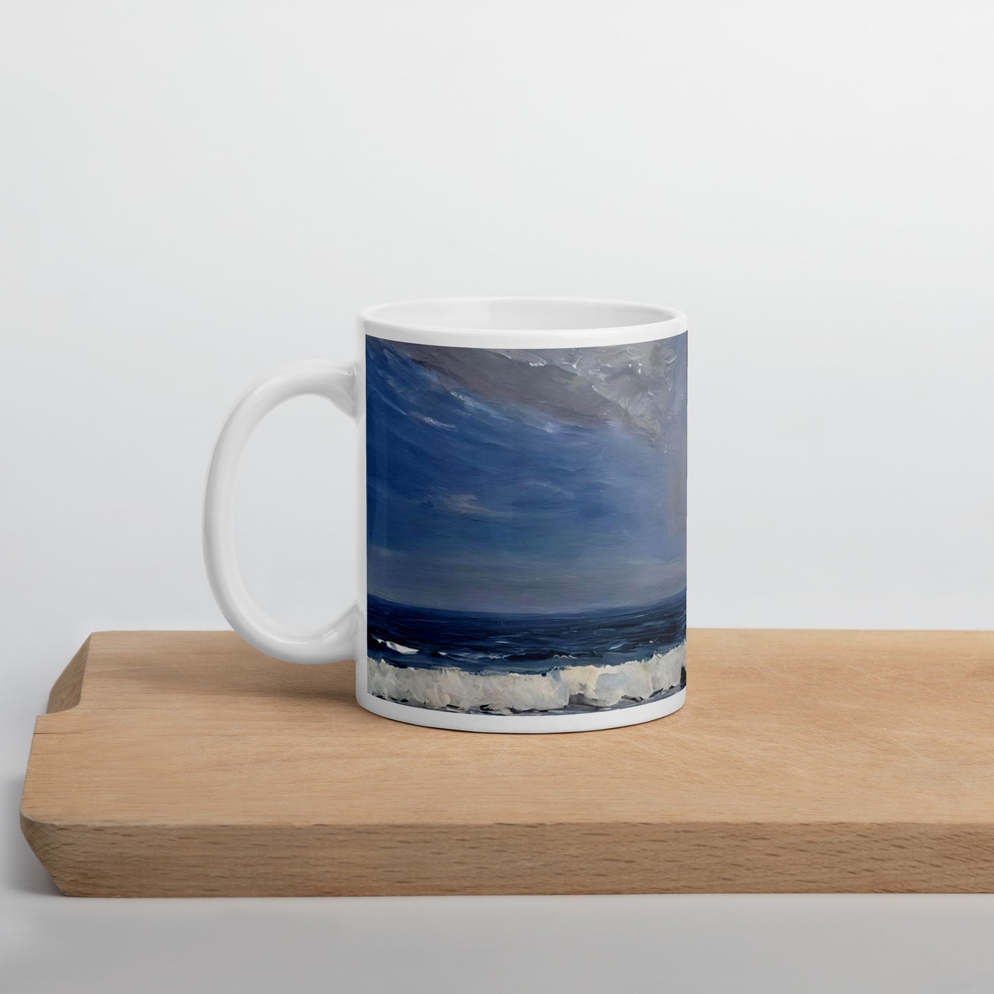 Moon Glow White Glossy Mug