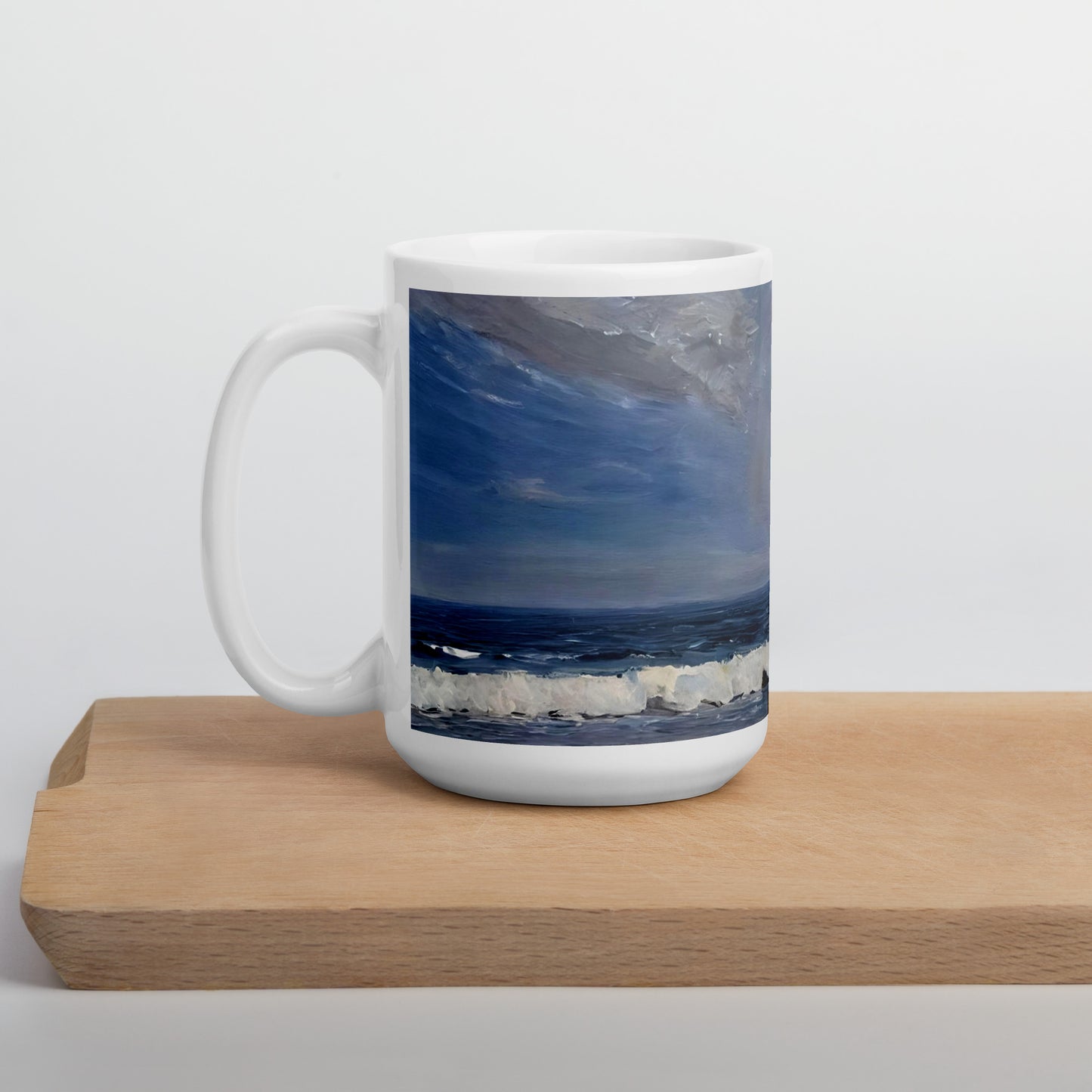 Moon Glow White Glossy Mug