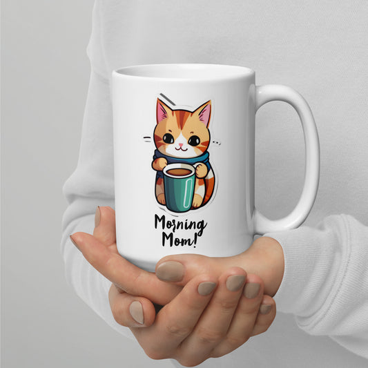 Cute Kitty 'Morning Mom' Mug-FREE SHIPPING