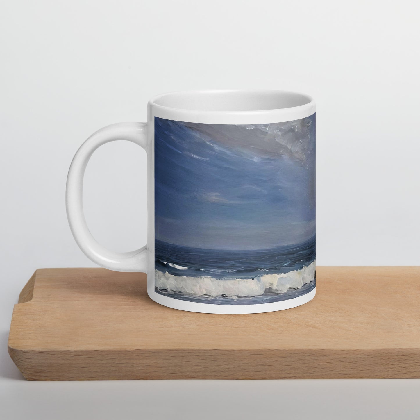 Moon Glow White Glossy Mug