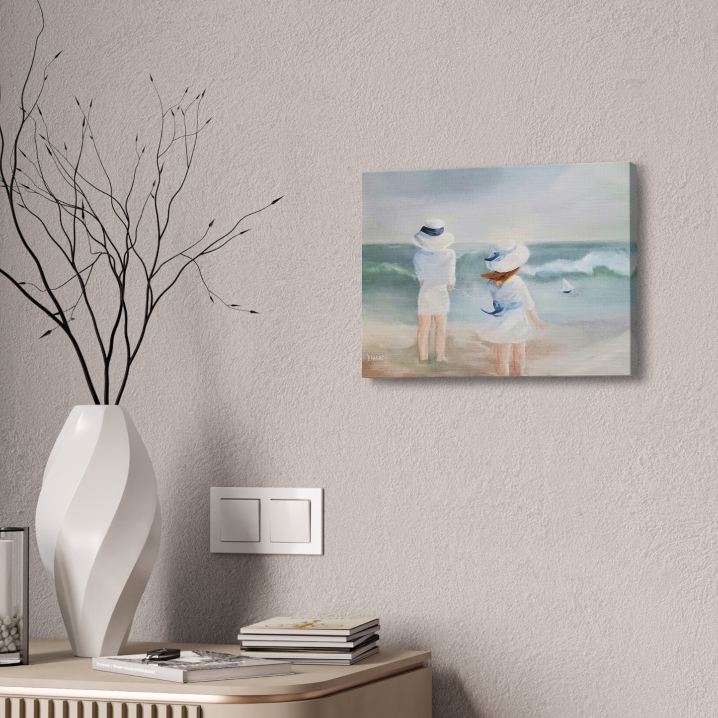 Dodie's Day at the Beach Canvas