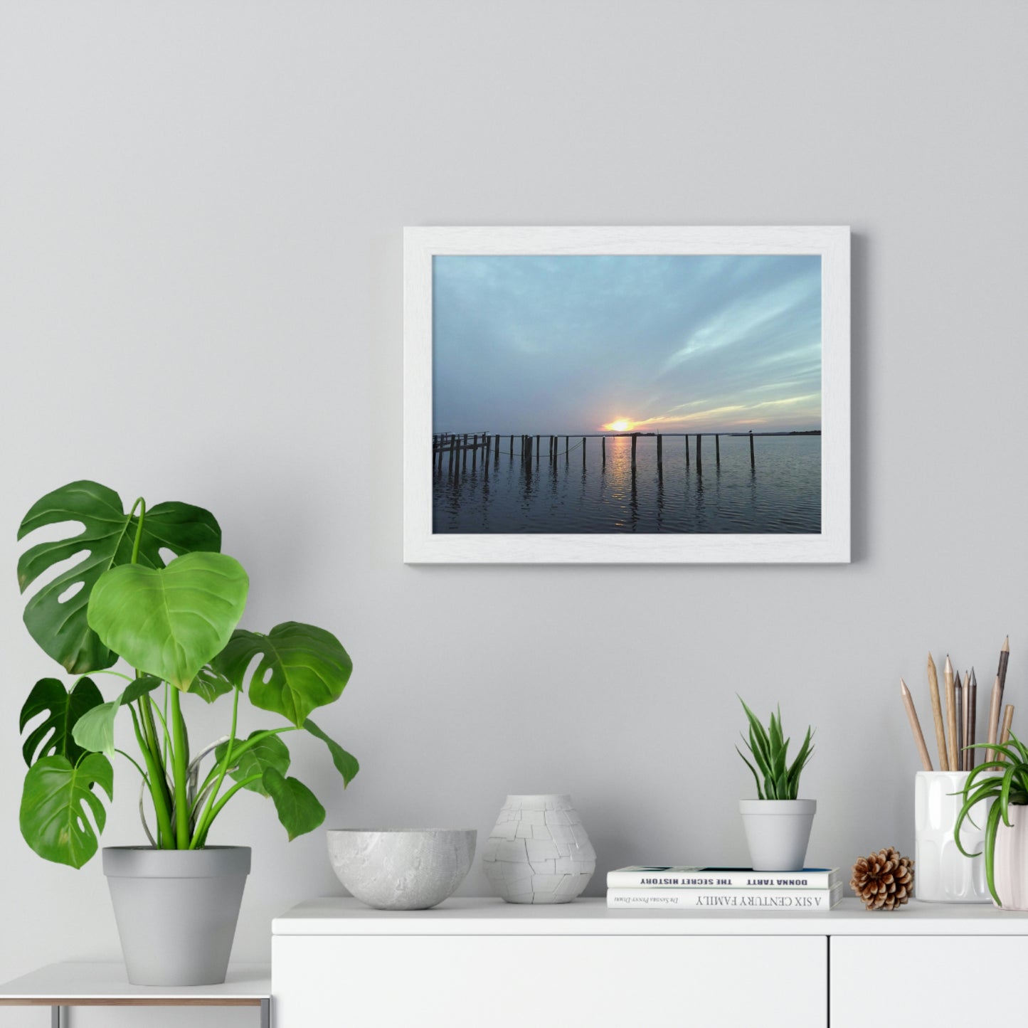 Sunset at Sunset Lake Framed Poster