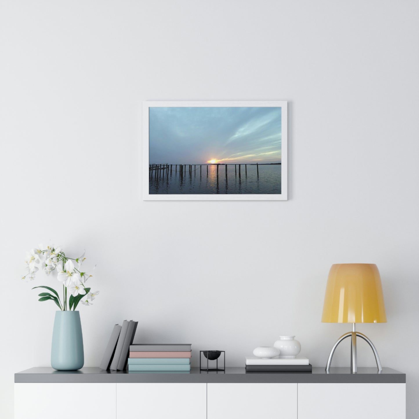 Sunset at Sunset Lake Framed Poster