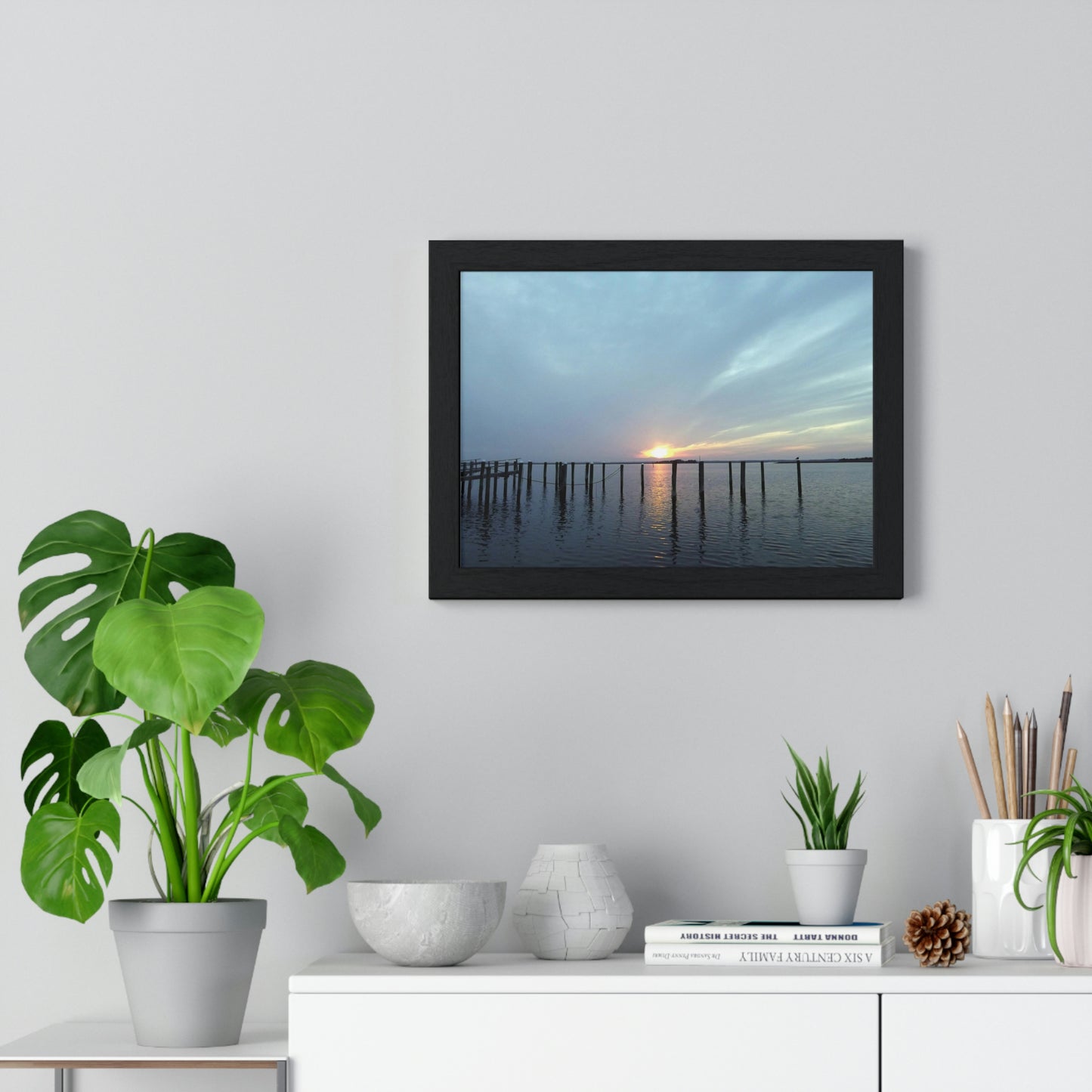 Sunset at Sunset Lake Framed Poster