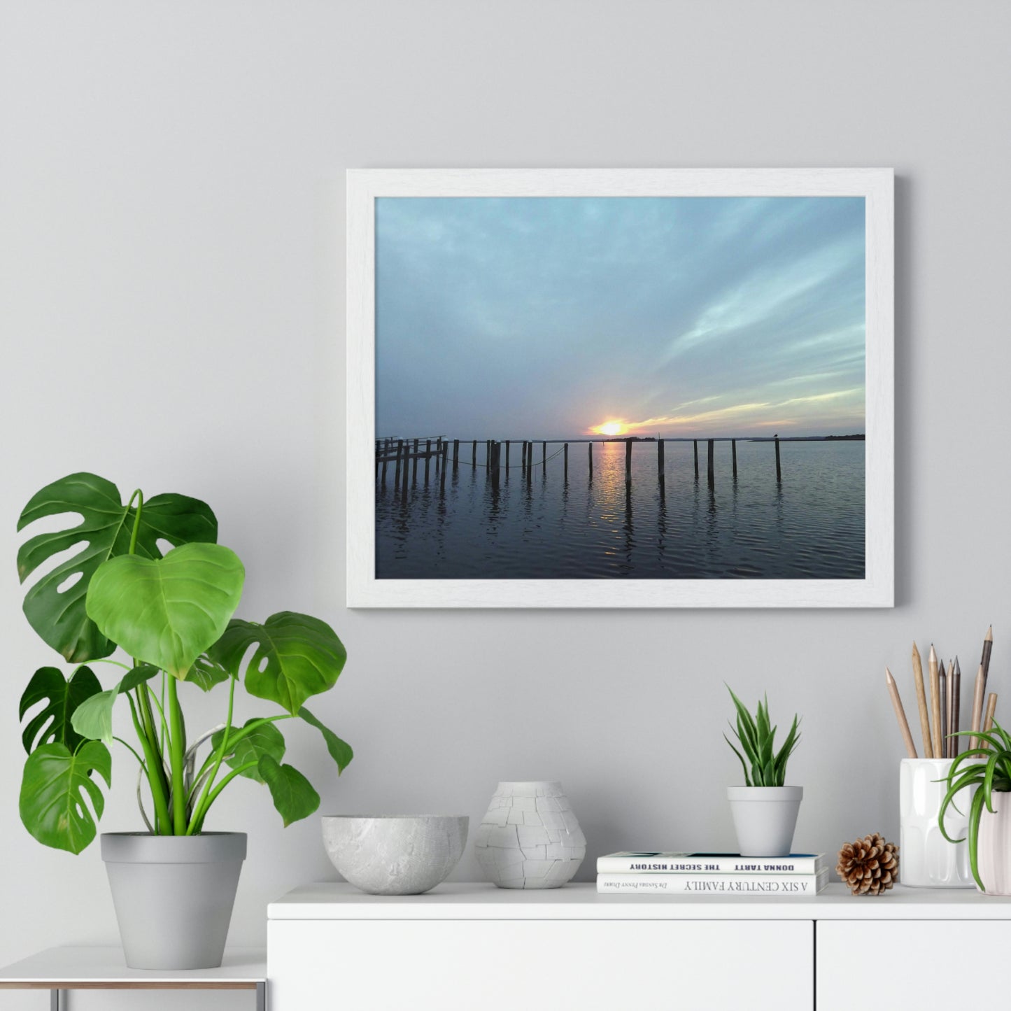 Sunset at Sunset Lake Framed Poster