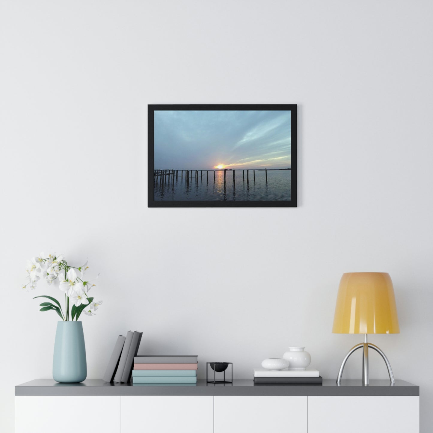 Sunset at Sunset Lake Framed Poster