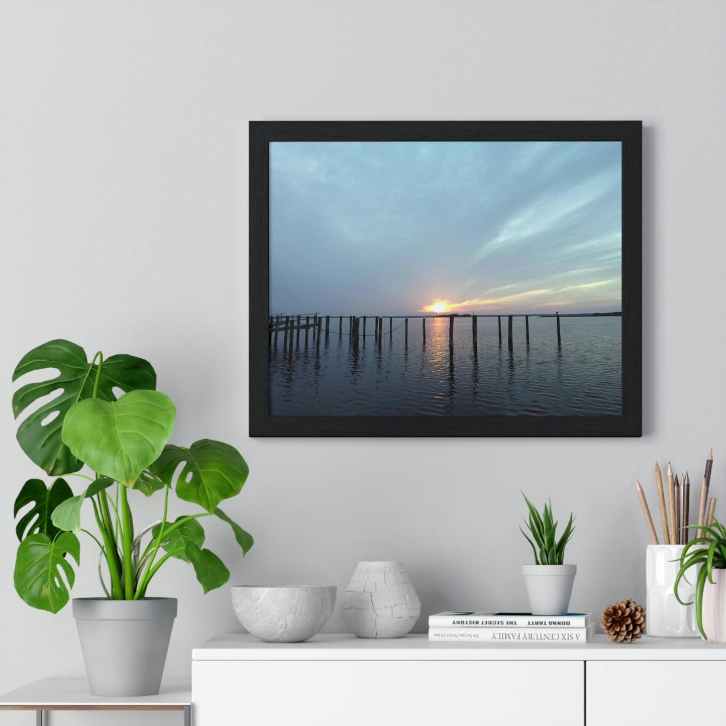 Sunset at Sunset Lake Framed Poster